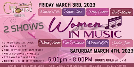 Women In Music LIVE 'In the House' hosted by Melissa Ellis