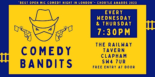 Imagem principal de Comedy Bandits - free comedy show every Wednesday & every Thursday