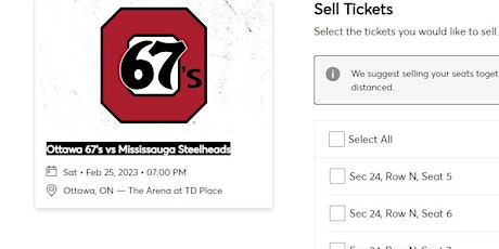 3 x Ottawa 67 game hockey tickets (Ottawa 67's vs Mississauga Steelheads)