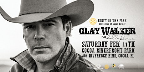 CLAY WALKER w/ HALLE KEARNS  "Party in The Park" - Cocoa