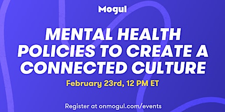 Mental Health Policies to Create a Connected Culture