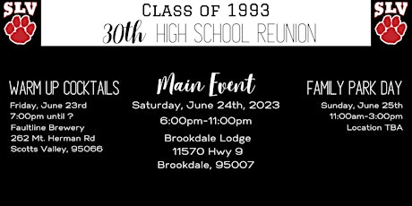 SLV Class of '93 - 30th High School Reunion