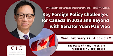Key Foreign Policy Challenges for Canada with Senator Yuen Pau Woo