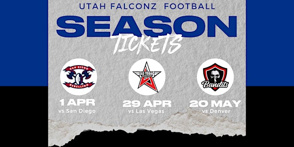 Utah Falconz 2023 Season Tickets