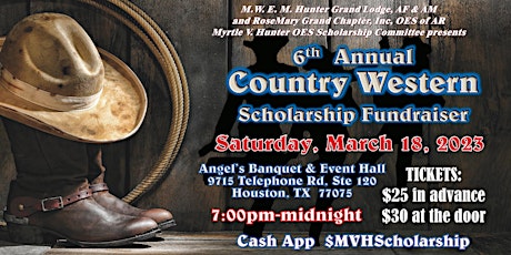 6TH  ANNUAL COUNTRY WESTERN SCHOLARSHIP FUNDRAISER