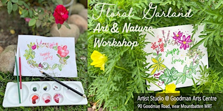 Draw & Paint :  Floral Garland. Be inspired by Art and Nature