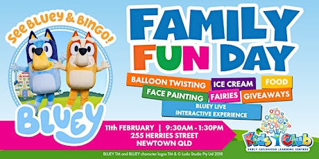 Bluey Live Interactive Experience @ Kids Club Newtown Family Fun Day! primary image