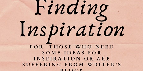 Creative Writing - Finding Inspiration primary image