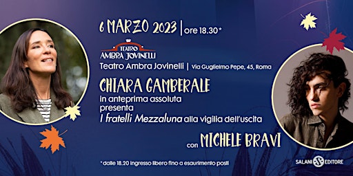 Chiara Gamberale in anteprima al Teatro Ambra Jovinelli