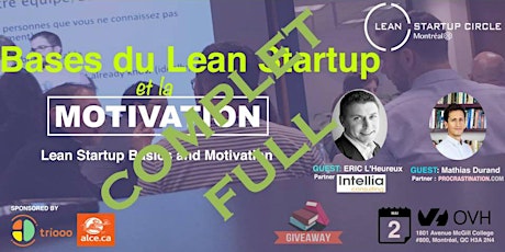 Bases du Lean Startup et la motivation - Lean Startup Basics and Motivation primary image
