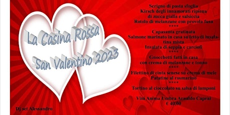 Cena San Valentino 2023 | Casina Rossa Perugia