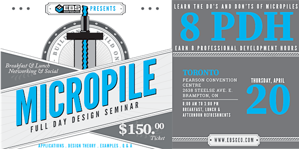 Micropile Design Seminar - Toronto