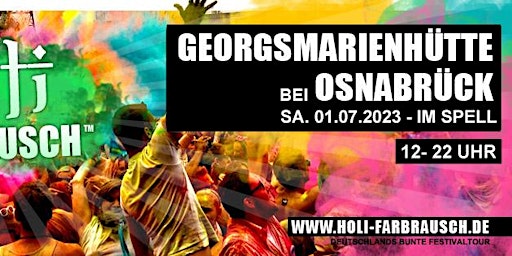 Hauptbild für Holi Farbrausch Festival GM-Hütte-Osnabrück 01.07.2023