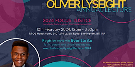 Imagen principal de The Oliver Lyseight Annual Lecture 2024 - Justice