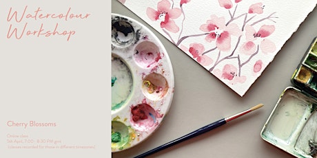 Watercolour Cherry Blossoms (Online class)