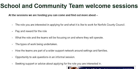 School and Community Team welcome session  - Online Session primary image