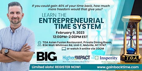 THE ENTREPRENEURIAL TIME SYSTEM with KARL DIFFENDERFER