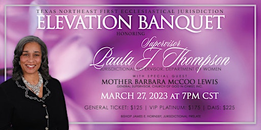 Inaugural Banquet for Supervisor Paula J Thompson