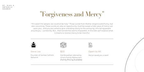 Communion Breakfast: Forgiveness and Mercy