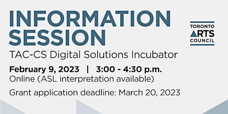2023 TAC CS Digital Solution Incubator Information Session