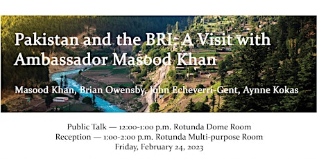 Public Lecture with Pakistani Ambassador to the US Masood Khan