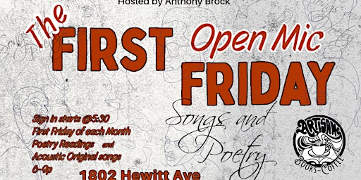 First Friday Open Mic - Poetry and Singer Songwriter night