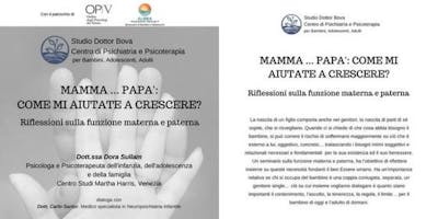 MAMMA...PAPA': COME MI AIUTATE A CRESCERE? Riflessioni sulla funzione materna e paterna MAMMA...PAPA': COME MI AIUTATE A CRESCERE? Riflessioni sulla funzione materna e paterna