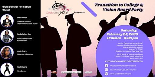 Celebrating You Inc. Presents: Transition To College & Vision Board Party