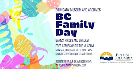 B.C. Family Day at the Boundary Museum and Archives