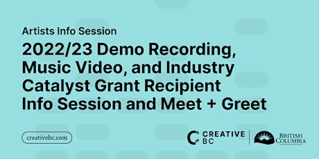 2022/23 Demo Recording, Music Video, and Industry Catalyst Meet + Greet
