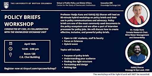Policy Briefs Workshop (Sciences)