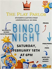 Bingo Night at The Play Parlor