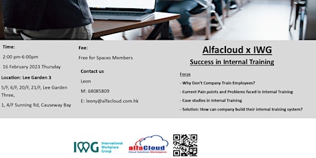 Imagen principal de IWG x Alfacloud | Success in Internal Training Workshop