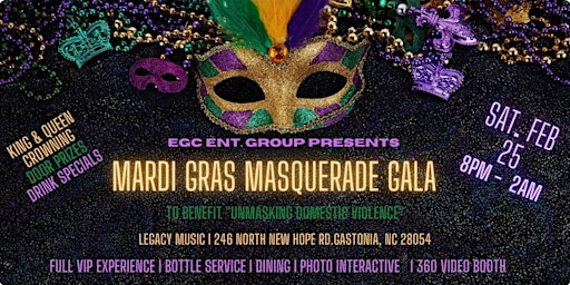 Mardi Gras Masquerade Gala benefiting "Unmasking Domestic Violence"