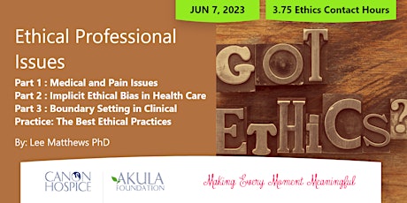 Ethical Professional Issues