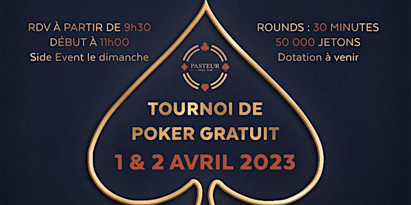 Trophée JP Verdière 2023 - Pasteur Poker Club (01/02 Avril 2023)