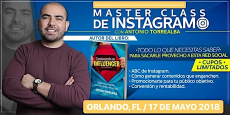 Imagen principal de Orlando, FL. MasterClass de Instagram con Antonio Torrealba