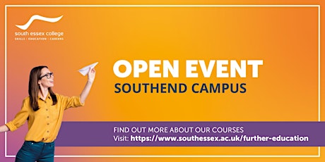 Hauptbild für Open Event at South Essex College, Southend Campus (2022-23) 5-7pm