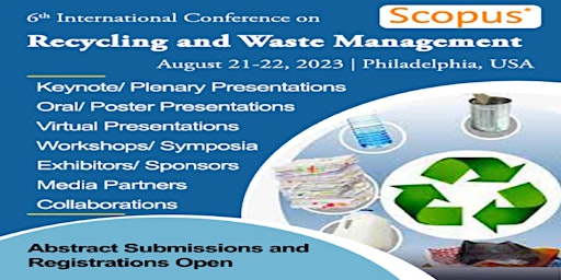 6th International Conference on Recycling and Waste Management 2023 primary image