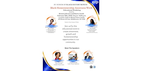 Black History Month Celebrates: Black Homeowner Awareness Week Event