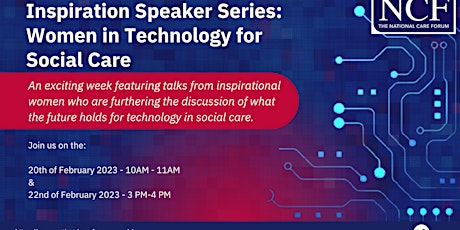 Inspirational Speakers - Women in Technology for Social Care