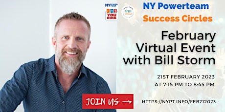Imagen principal de NYPT February Virtual Event with Bill Storm