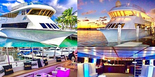 # 1 Miami Beach Yacht Party Boat + Free Drinks primary image