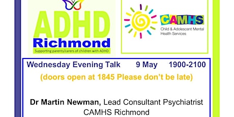 ADHD Richmond free evening talk - Dr Martin Newman on ADHD diagnosis, medication and CAMHS primary image