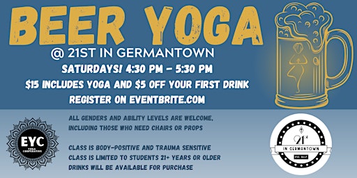 Beer Yoga at 21st in Germantown