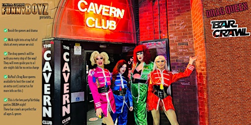 Bar Crawl with RuPaul's Drag Race queen ( FunnyBoyz Experience ) primary image