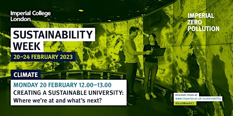 Creating a sustainable university: where we're at and what's next? primary image