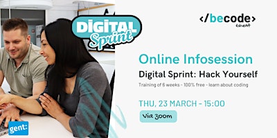 BeCode Ghent – Digital Sprint: Hack Yourself – Online Infosession
