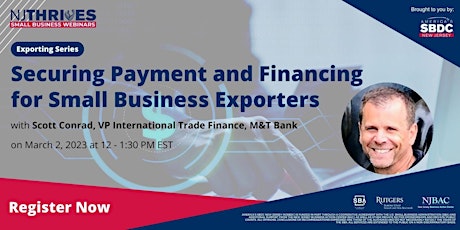 NJSBDC Exporting Series: Securing Payment and Financing for Small Business