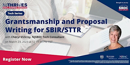 NJSBDC Tech Series: Grantsmanship and Proposal Writing for SBIR/STTR